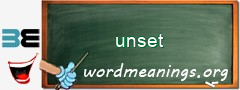 WordMeaning blackboard for unset